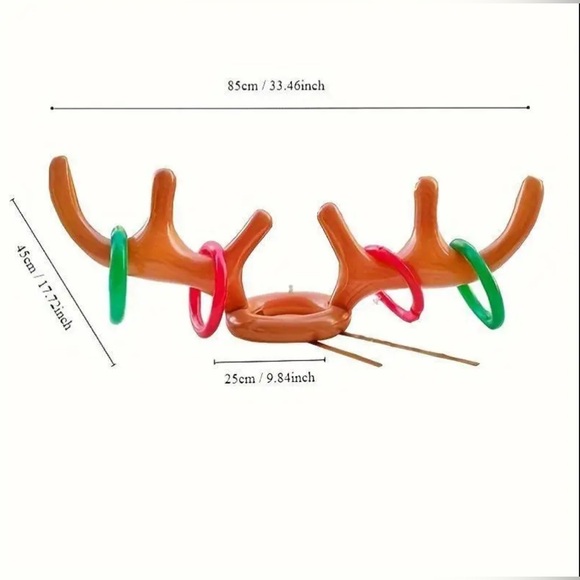Inflatable Reindeer Antler Ring Toss Game Set - Picture 4 of 9